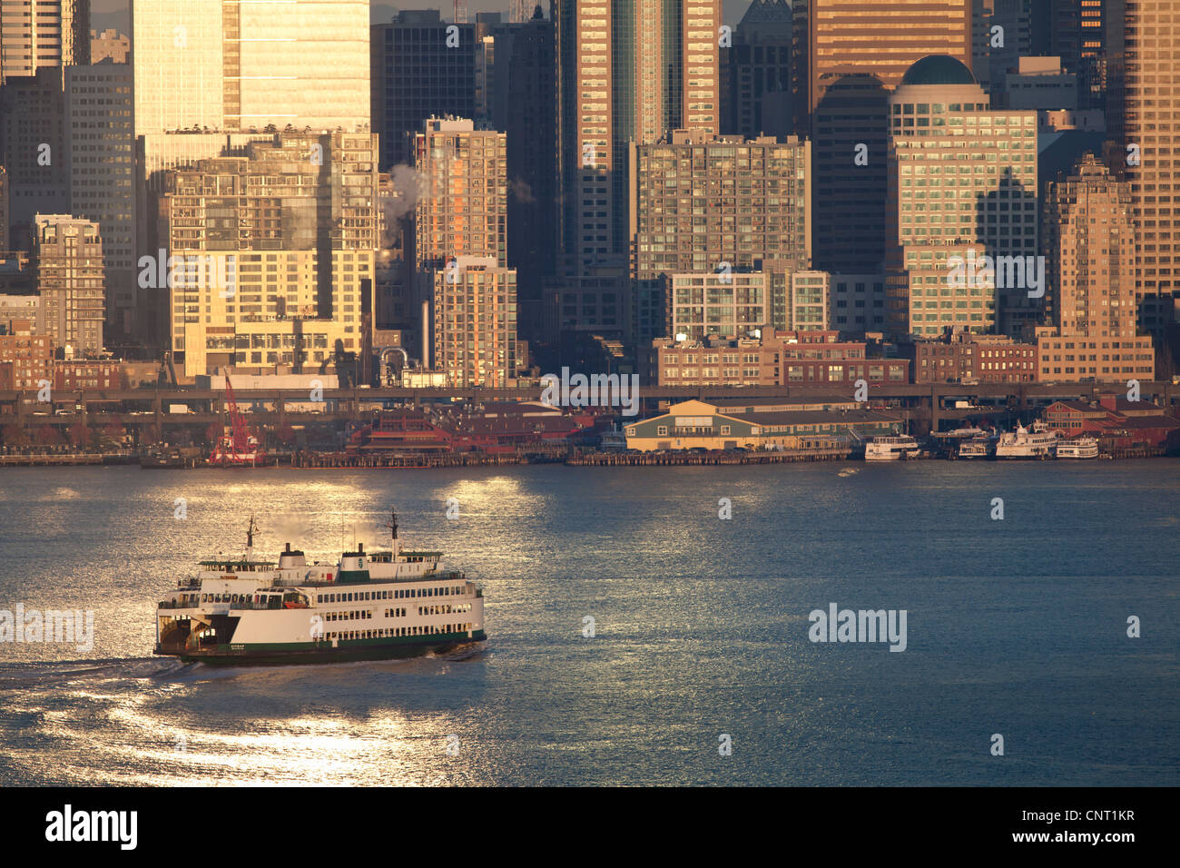 Traghetto proveniente in Seattle, Washington, Stati Uniti d'America Foto Stock
