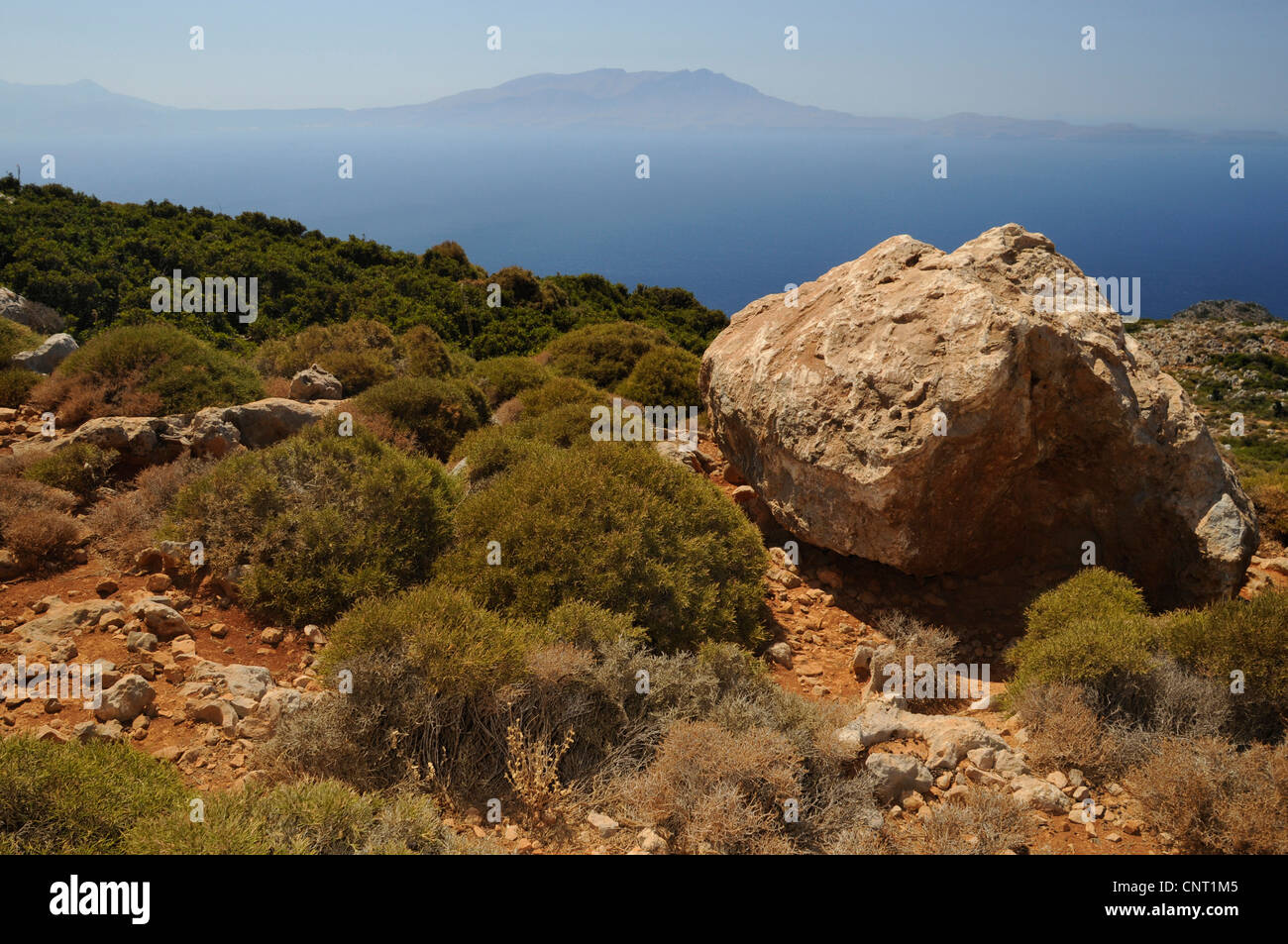 Vista da Creta sul Mediterraneo, Grecia, Creta Foto Stock