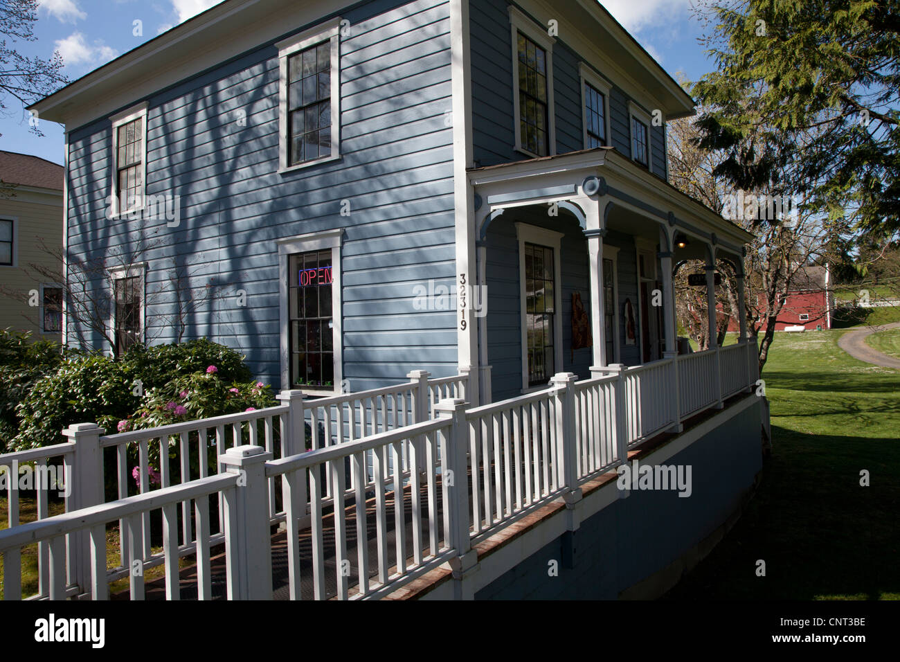 New York House, Port Gamble, Washington, Stati Uniti Foto Stock