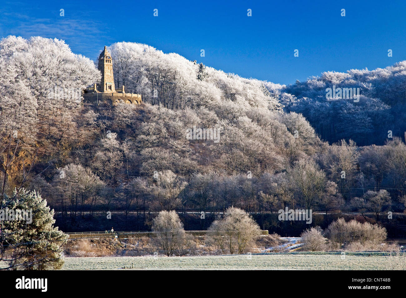 Berger memorial in inverno, in Germania, in Renania settentrionale-Vestfalia, la zona della Ruhr, Witten Foto Stock