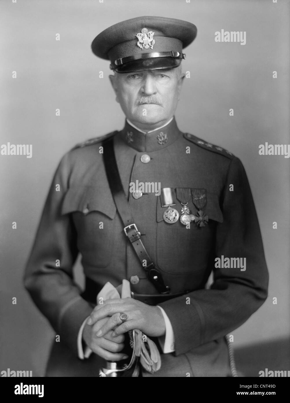 Vintage Guerra Mondiale una foto del Generale John J. Pershing. Foto Stock