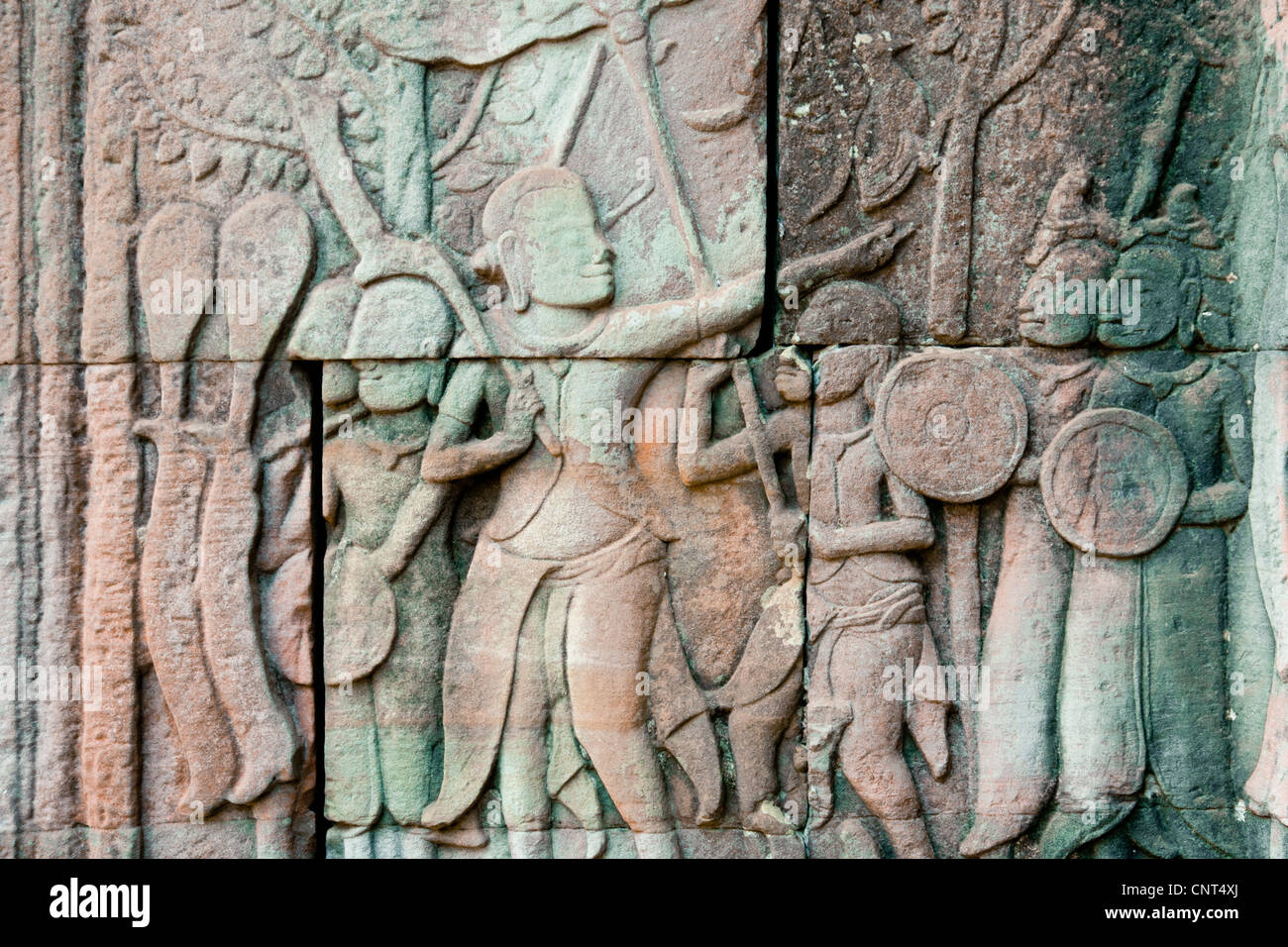 Antica statua a Angkor Wat, Cambogia Foto Stock