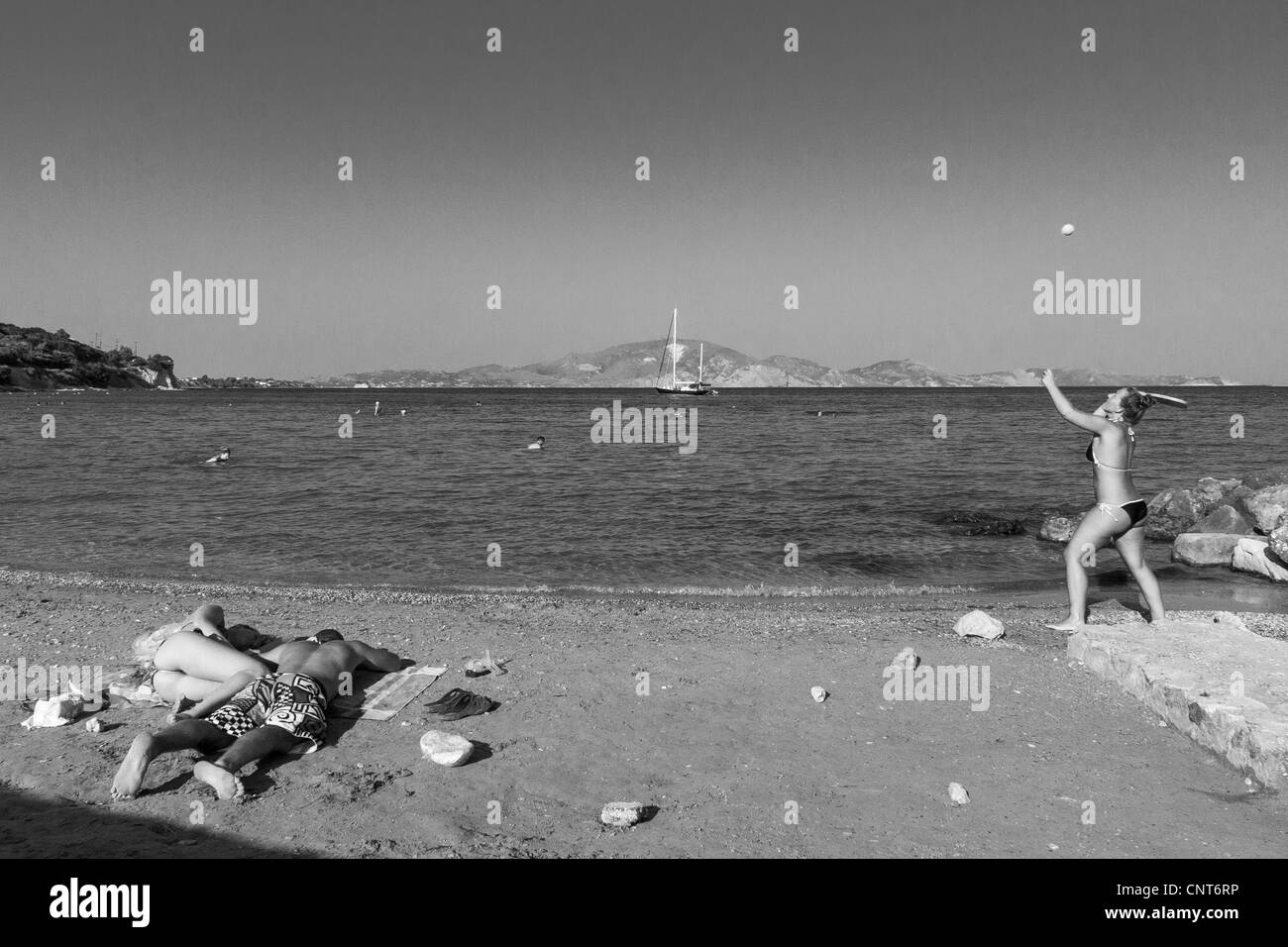 Spiaggia al lago Keri Foto Stock