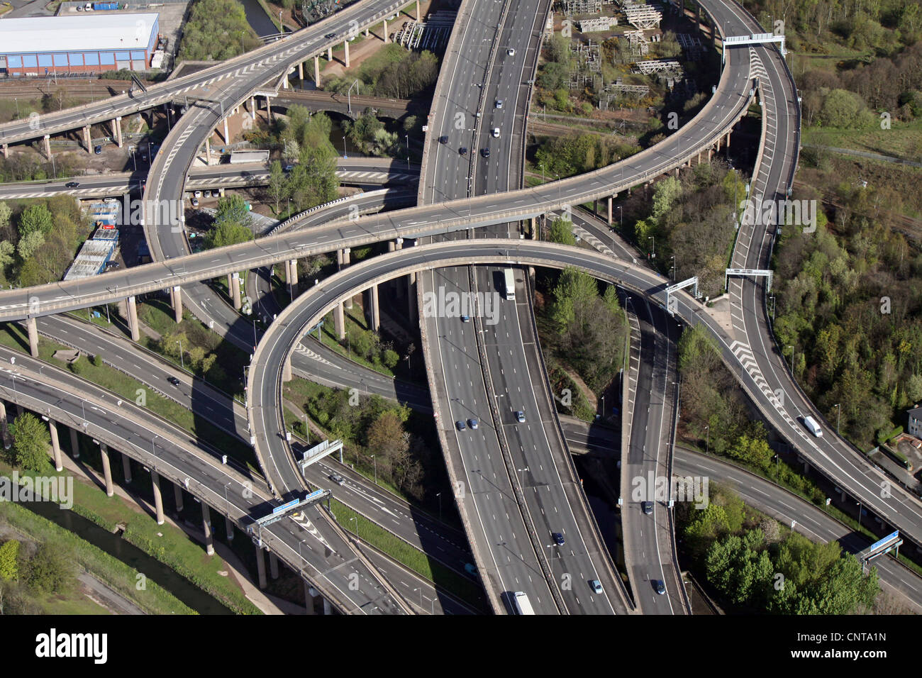 Vista aerea di spaghetti Junction, Graveley Hill, Birmingham Foto Stock