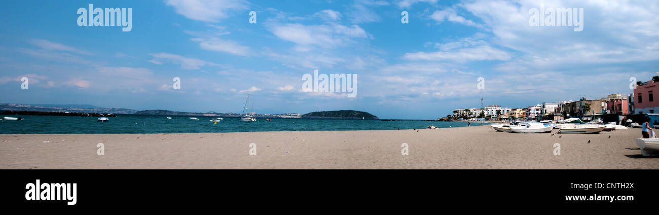 Ischia porto spiaggia Foto Stock