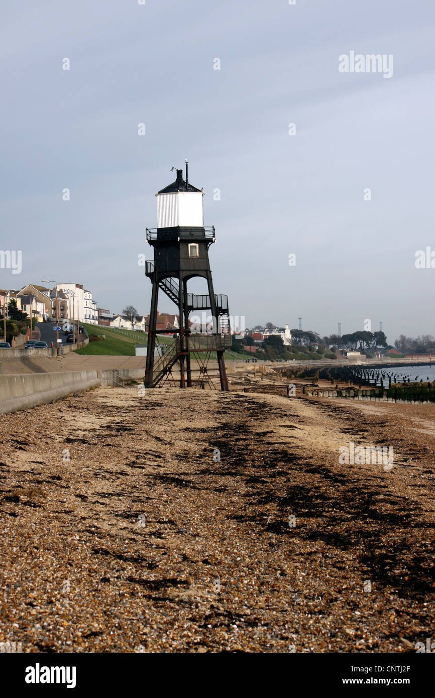 Vittoriano faro superiore a DOVERCOURT SULLA EAST ESSEX COSTA DEL REGNO UNITO. Foto Stock