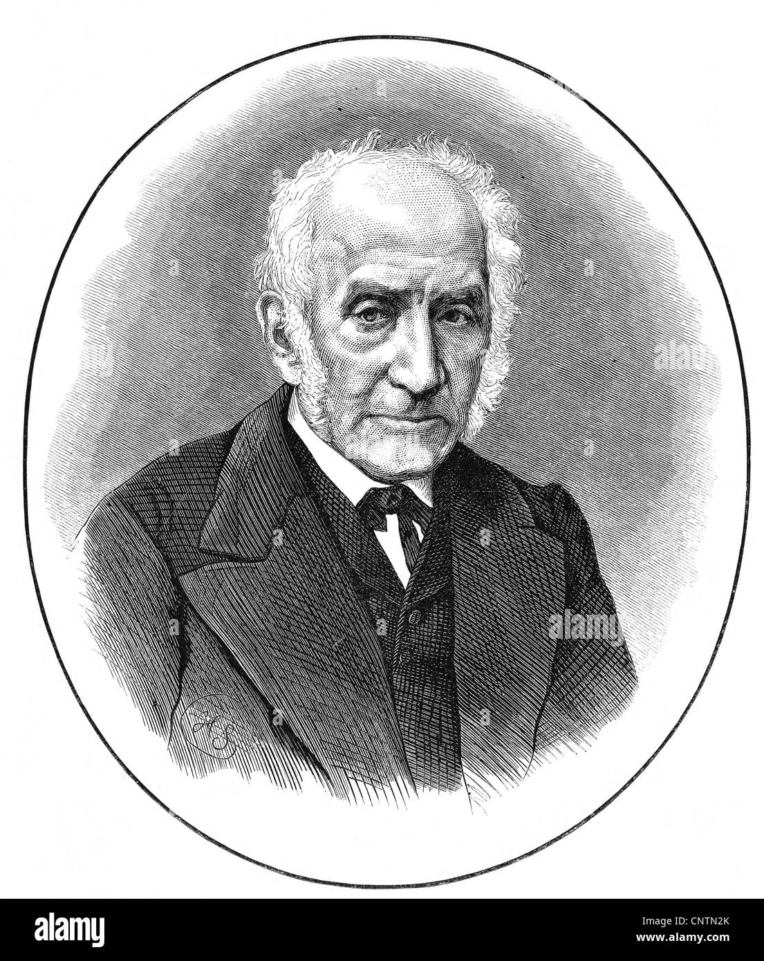 Manzoni, Alessandro, 7.3.1785 - 22.5.1873, autore/scrittore italiano (poeta), ritratto, ovale, pubblicato nel 1873, Foto Stock
