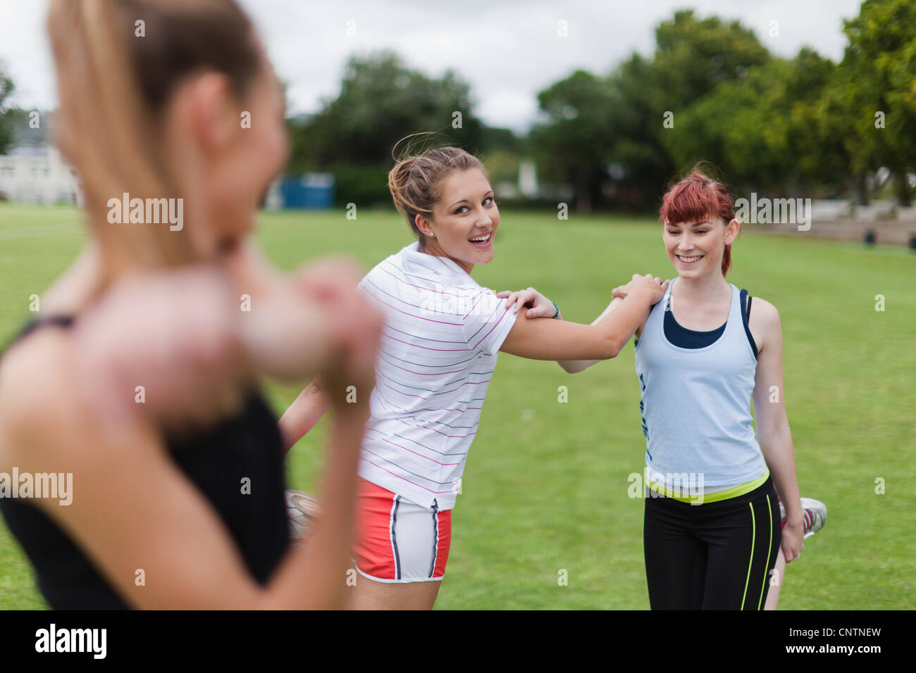 Stretching guide in posizione di parcheggio Foto Stock