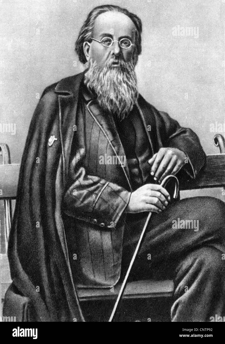 Tsiolkovskii, Konstantin Eduardovich, 17.9.1857 - 19.9.1935, fisico russo, matematico, a metà lunghezza, Foto Stock