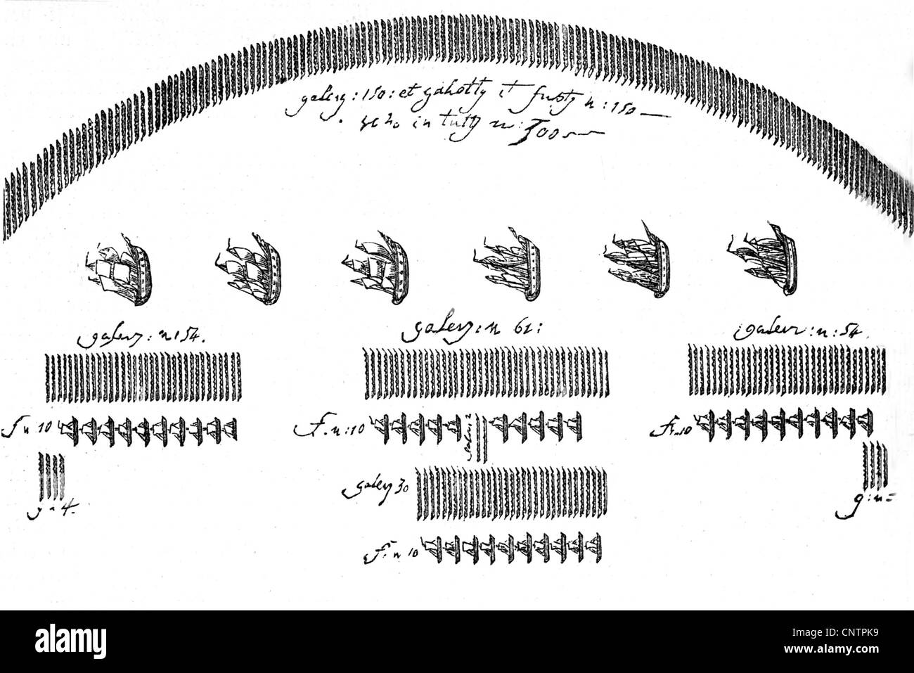 Eventi, Guerre Ottomane, Guerra Ottomana-Veneziana del 1570 - 1573, Battaglia di Lepanto, 7.10.1571, piano, incisione del legno, XIX secolo, dopo schizzo di Don Juan d'Austria, guerra navale, navi da guerra, Impero Ottomano, Lega Santa, XVI secolo, storico, storico, Ordine di battaglia, diritti aggiuntivi-clearences-non disponibili Foto Stock
