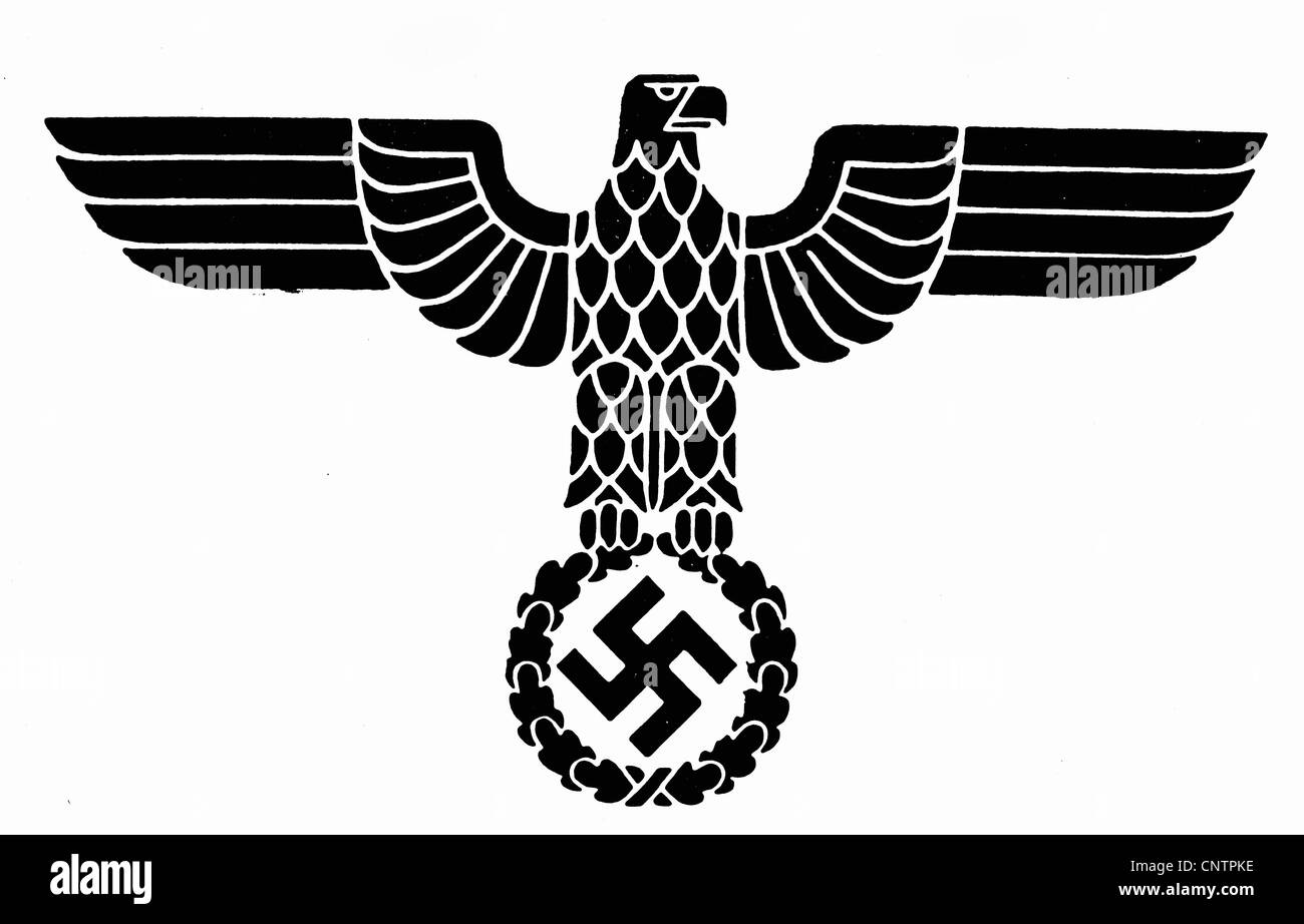 Nazional socialismo / nazismo, emblemi, Reichsadler (Aquila dell'Impero tedesco), insegne nazionali della Germania nazista, 1935 - 1945, diritti aggiuntivi-clearences-non disponibile Foto Stock