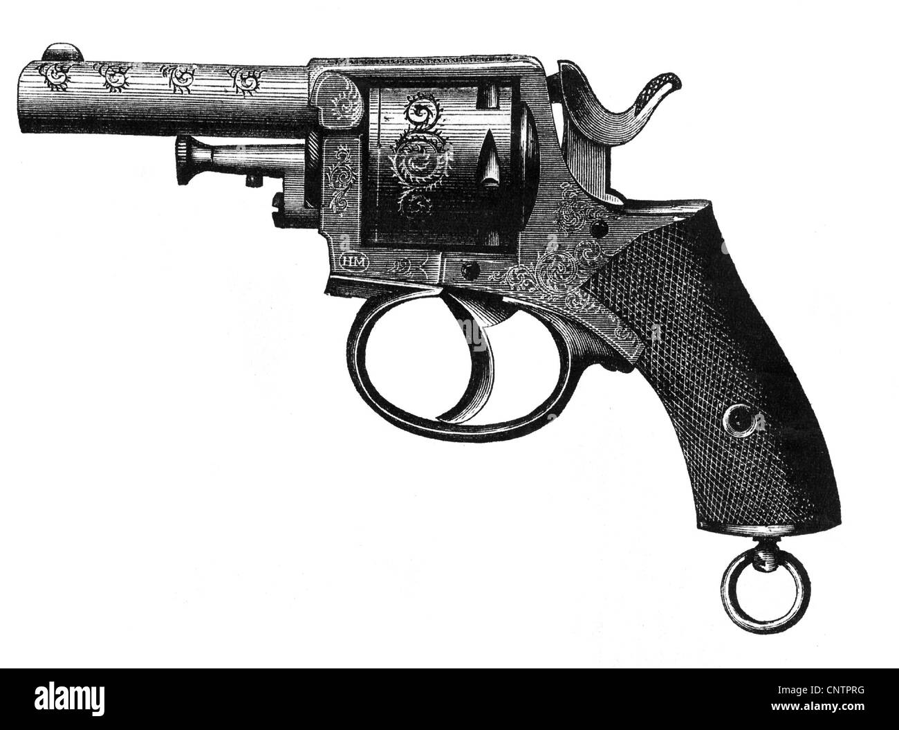 Armi, rivoltatore, incisione del legno, 19 ° secolo, arma, armi da fuoco, armi da fuoco, armi da fuoco, pistola, pistole, pistola, armi piccole, storico, storico, diritti aggiuntivi-clearences-non disponibile Foto Stock