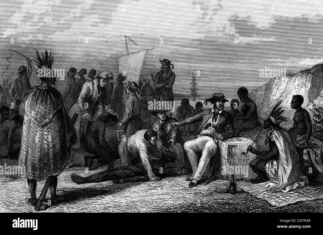 Schiavitù, Africa costa occidentale, commercio di schiavi a Zanzibar per l'America, 19 ° secolo, storico, storico, schiavo, schiavi, schiavitù, scorie, persone, diritti aggiuntivi-clearences-non disponibile Foto Stock