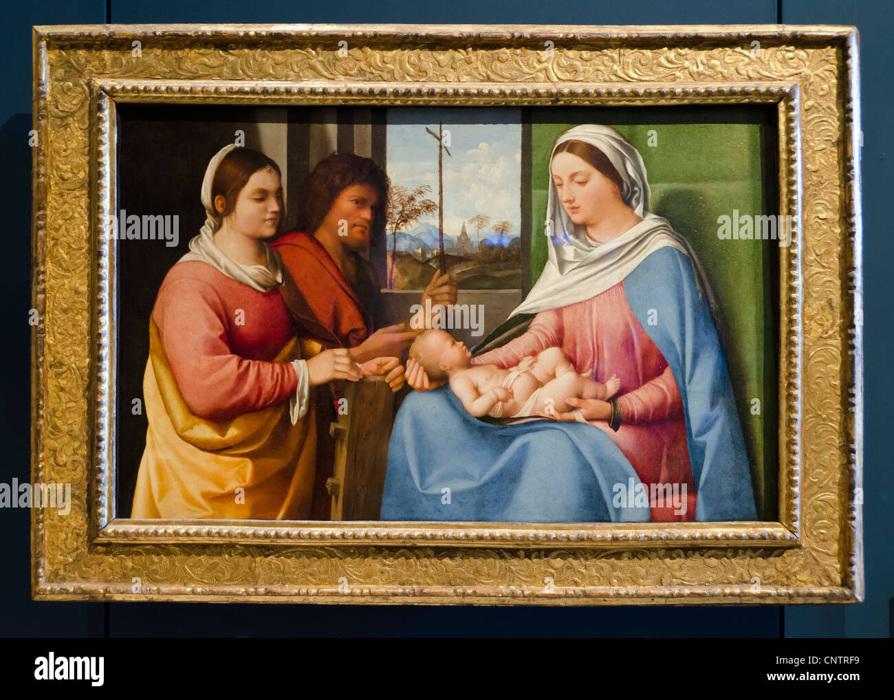 Madonna con Bambino tra Santa Caterina di Alessandria e Giovanni Battista di Sebastiano del Piombo (Venezia 1485 - Roma 1574) - Accademia dell Belle Arti - sestiere Dorsoduro, Venezia - Italia Foto Stock