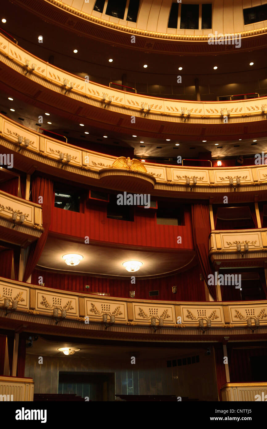 La Staatsoper, il Teatro dell Opera di Vienna a Vienna, in Austria Foto Stock