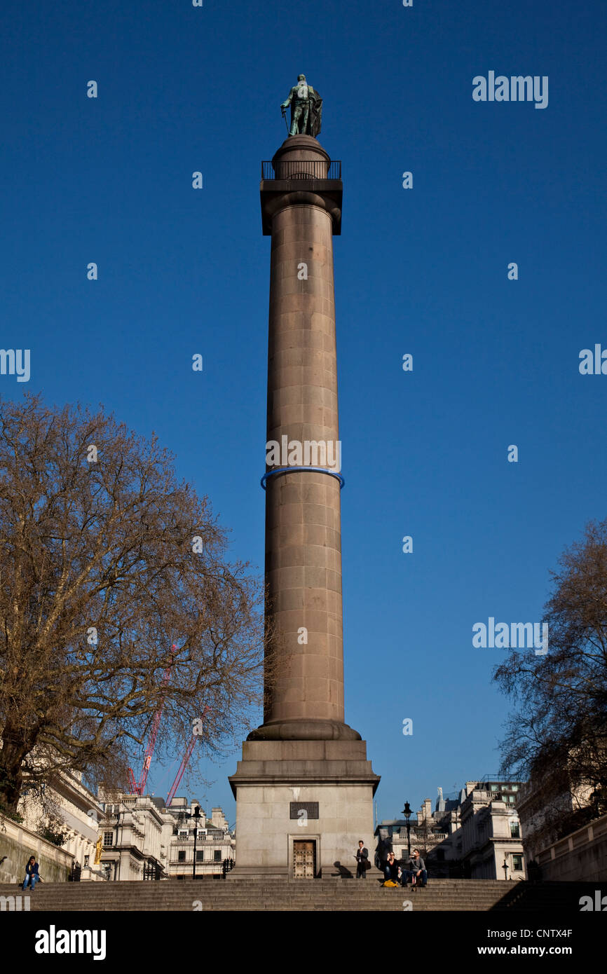 Il Duca di York colonna, il centro commerciale di Londra, Inghilterra Foto Stock