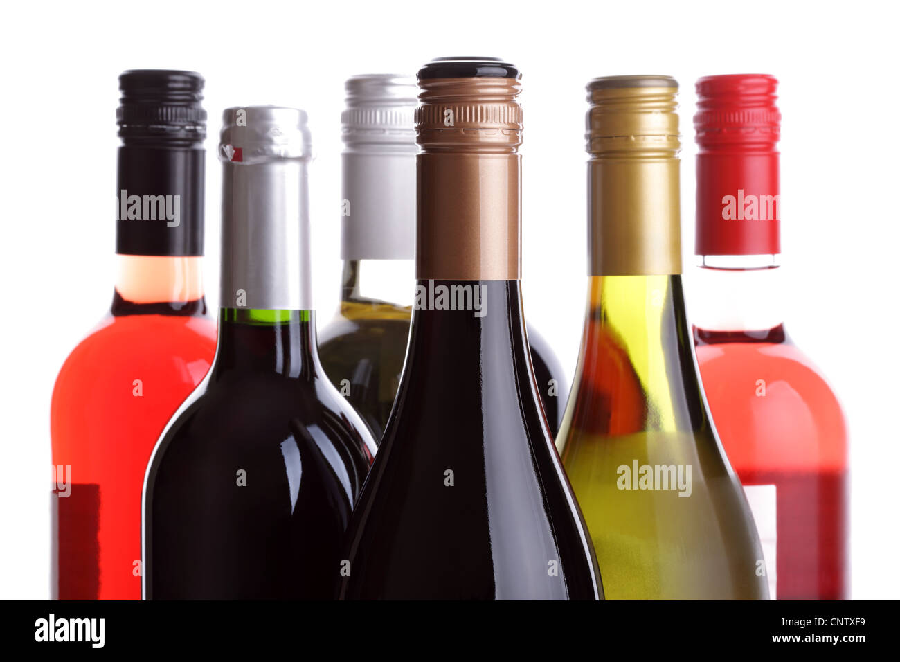 Bottiglie di vino Foto Stock