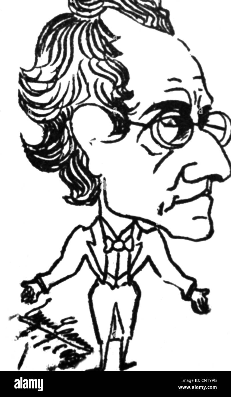 Mahler, Gustav, 7.1860 - 18.5.1911, direttore e compositore austriaco, a tutta lunghezza, caricatura di Enrico Caruso, 1908, Foto Stock