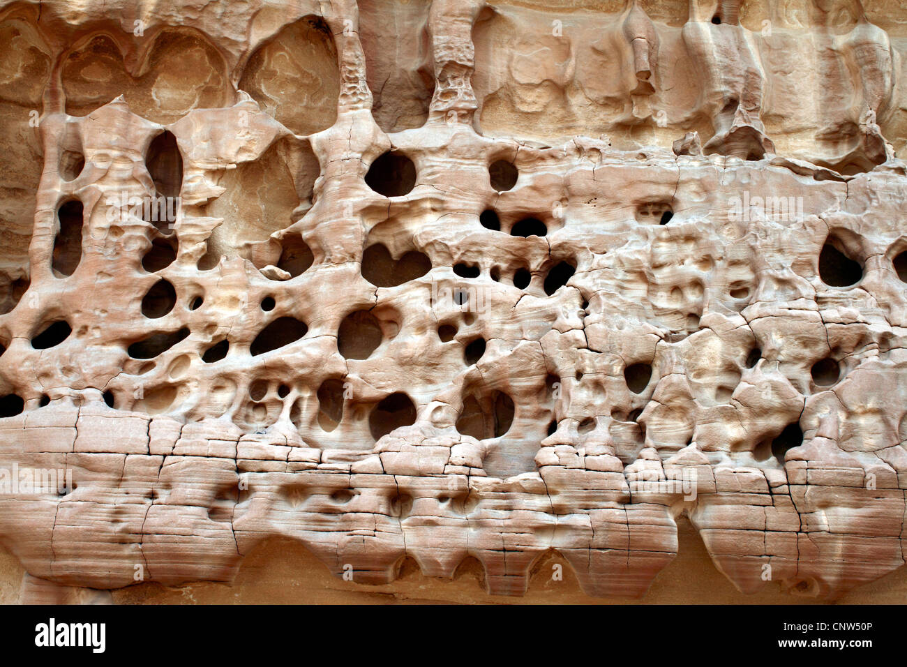 Formazioni di arenaria nel Canyon Colorato, Egitto, Sinai Foto Stock