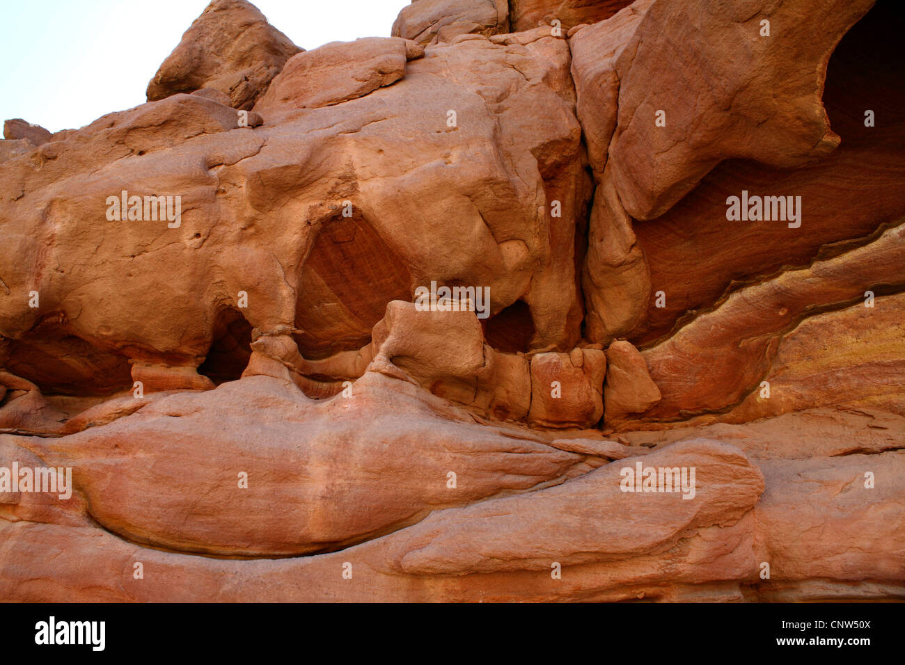 Formazioni di arenaria nel Canyon Colorato, Egitto, Sinai Foto Stock