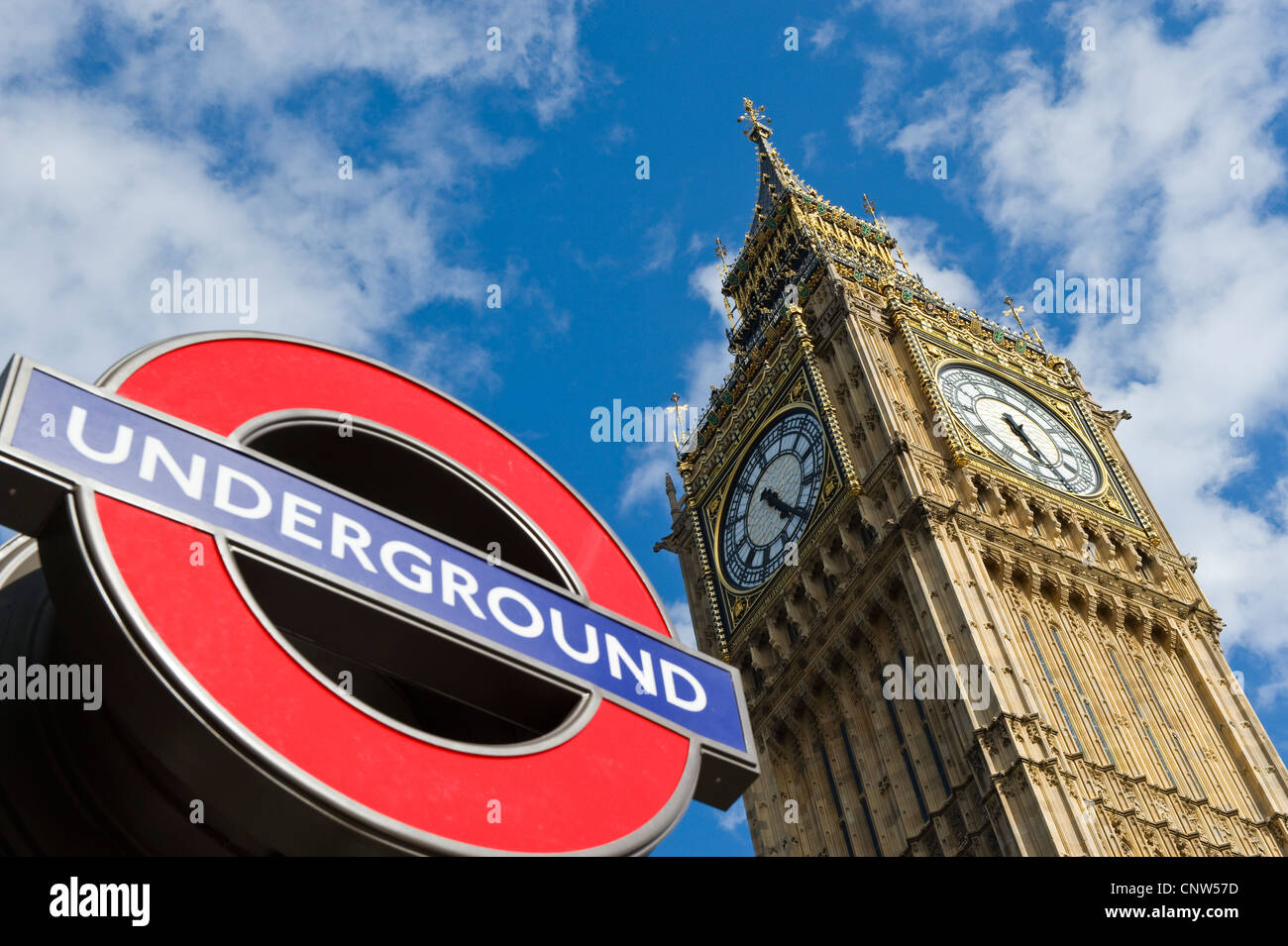 Europa Inghilterra Londra il Big Ben torre del Palazzo di Westminster Foto Stock