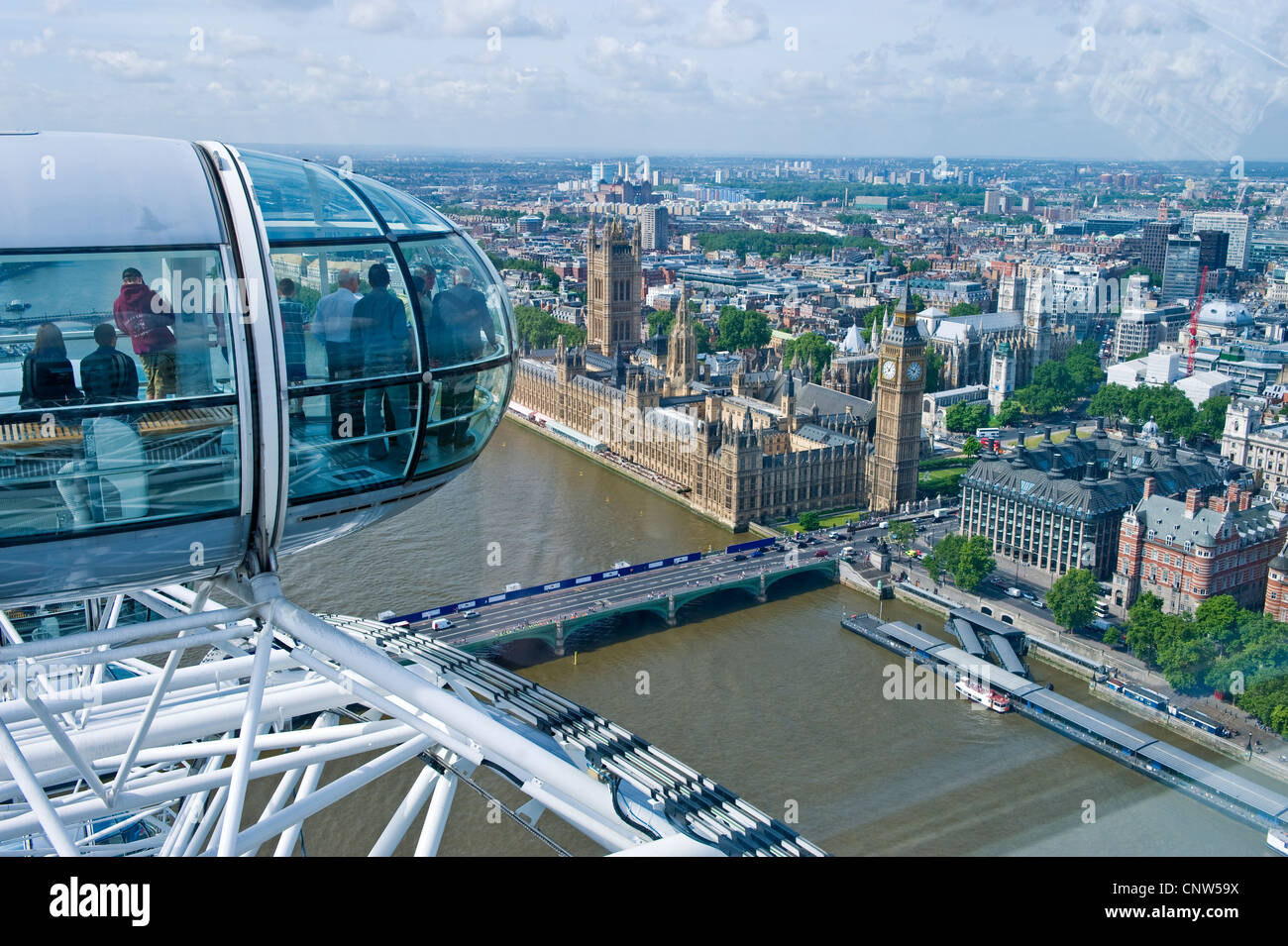 Europa Inghilterra Londra, wiew DEL CENTRO CITTÃ , "British Airways London Eye' Foto Stock