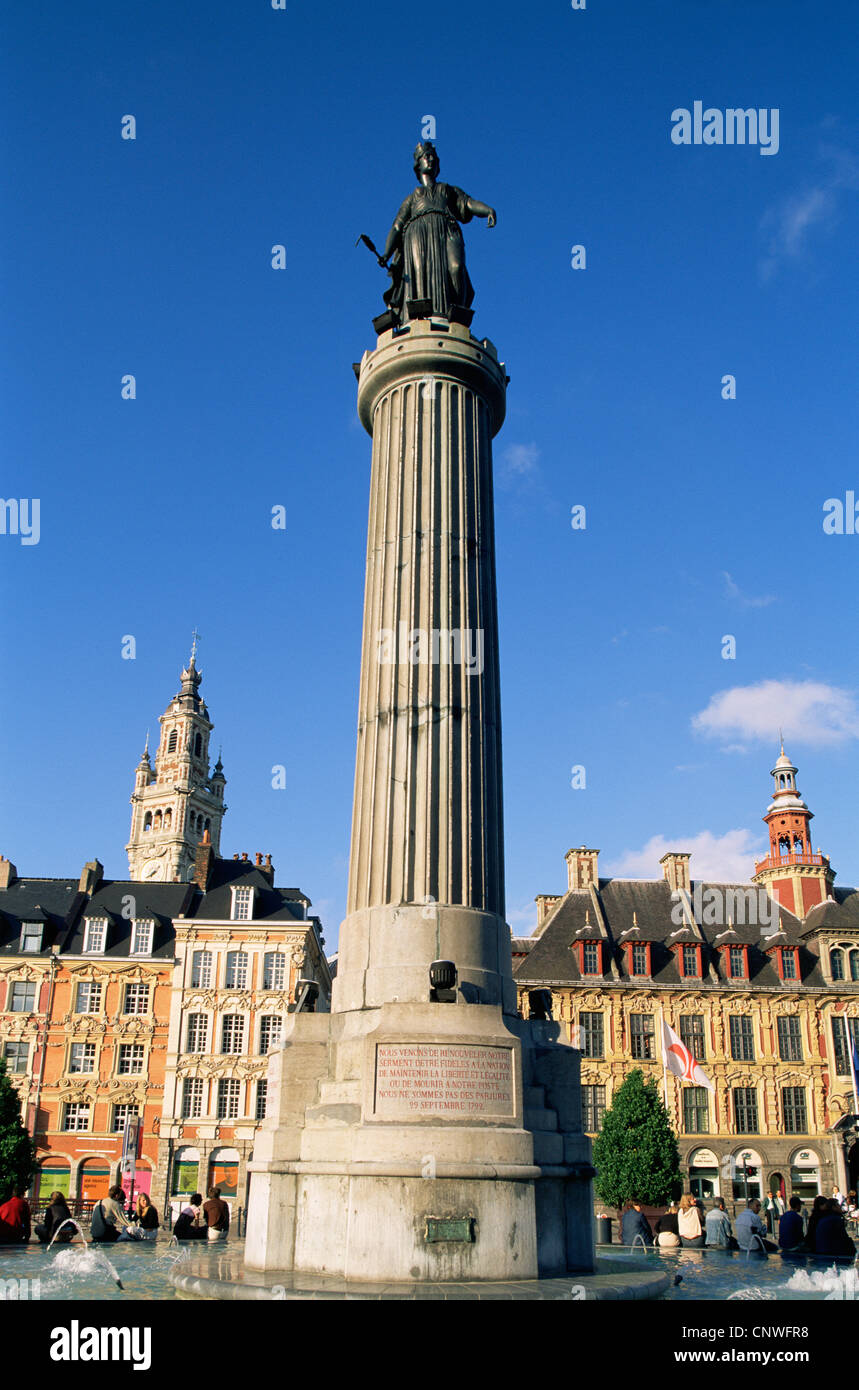 Francia, Nord, Lille, Place du General de Gaulle Foto Stock