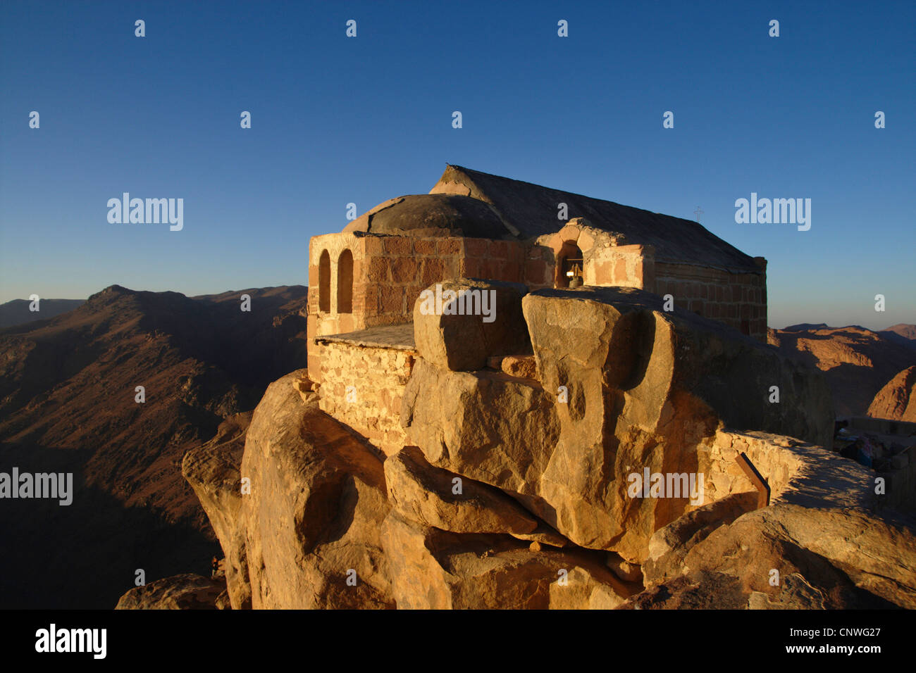 Casa di pietra sul monte Sinai, Egitto, Sinai Foto Stock