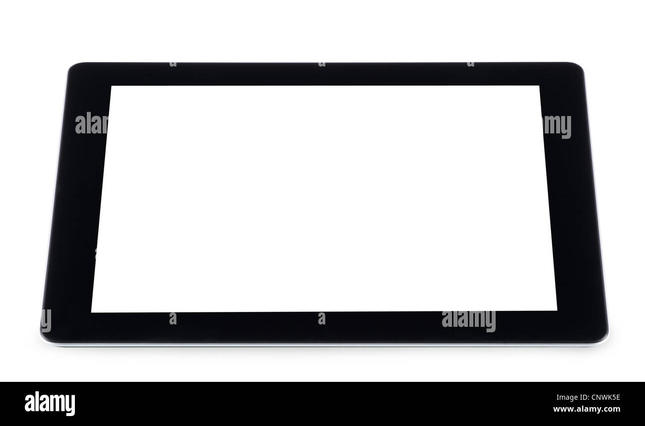 Tablet PC isolato su bianco Foto Stock