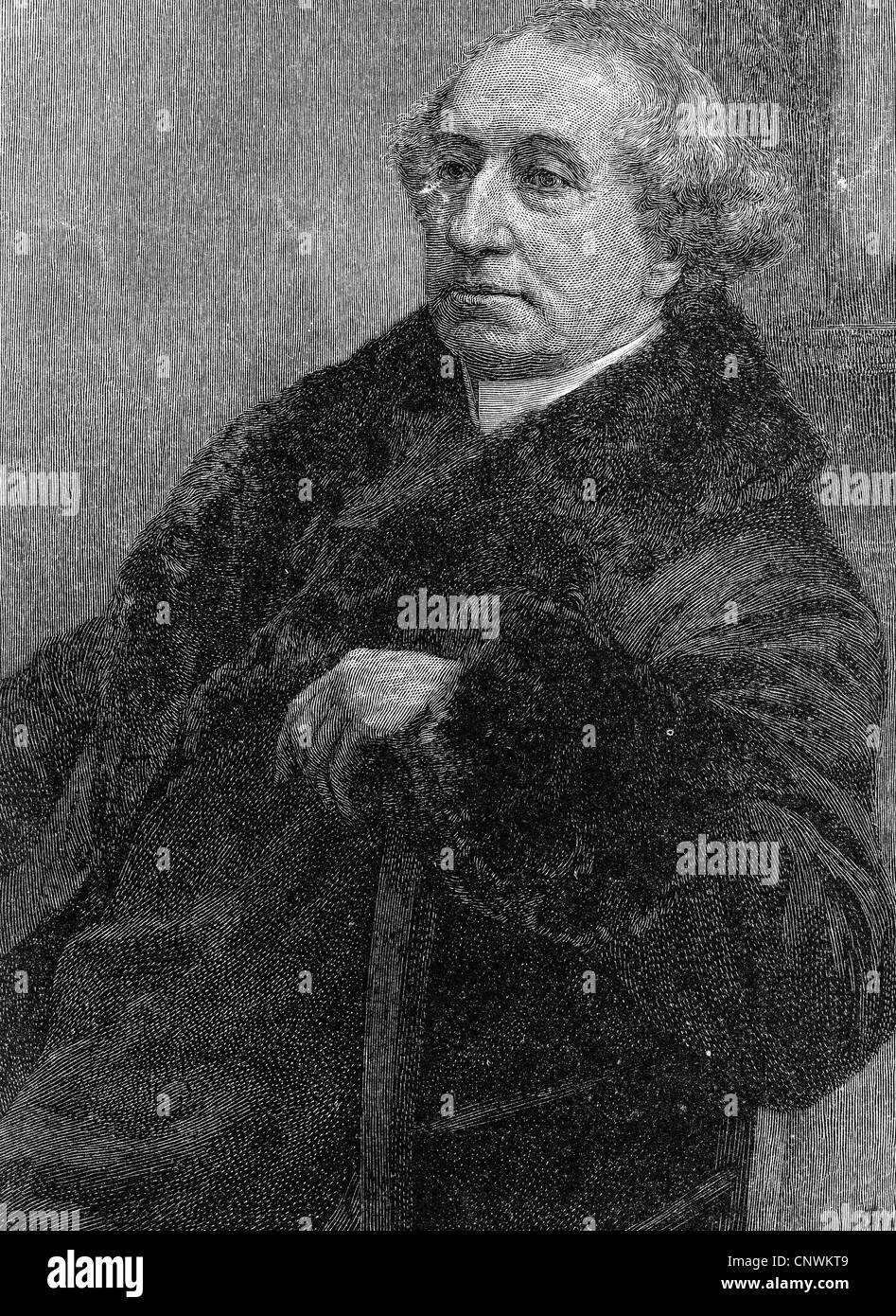 Macdonald, Sir John Alexander, 10.1.1815 - 6.6.1891, primo primo Ministro del Canada, a mezza lunghezza, incisione del legno dopo una foto di William J. Topley, circa 1900, Foto Stock