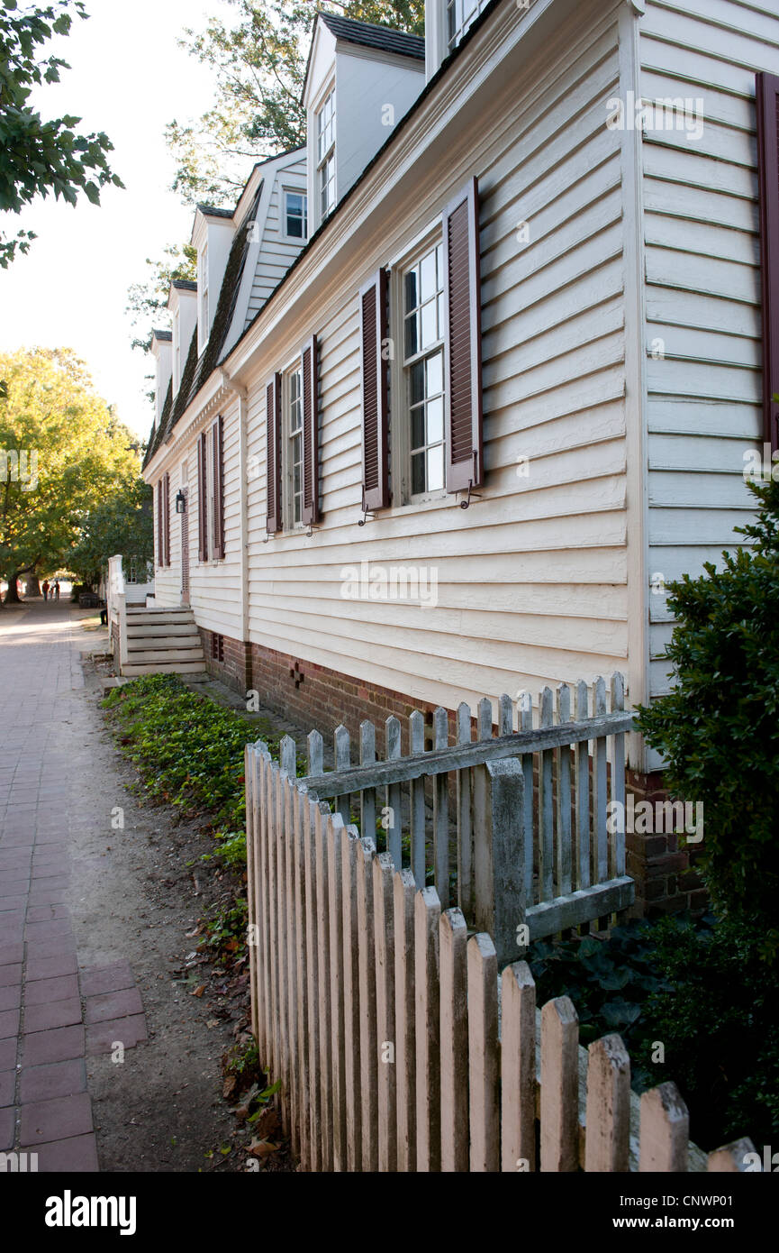 Storica residenza in stile di Colonial Williamsburg Foto Stock
