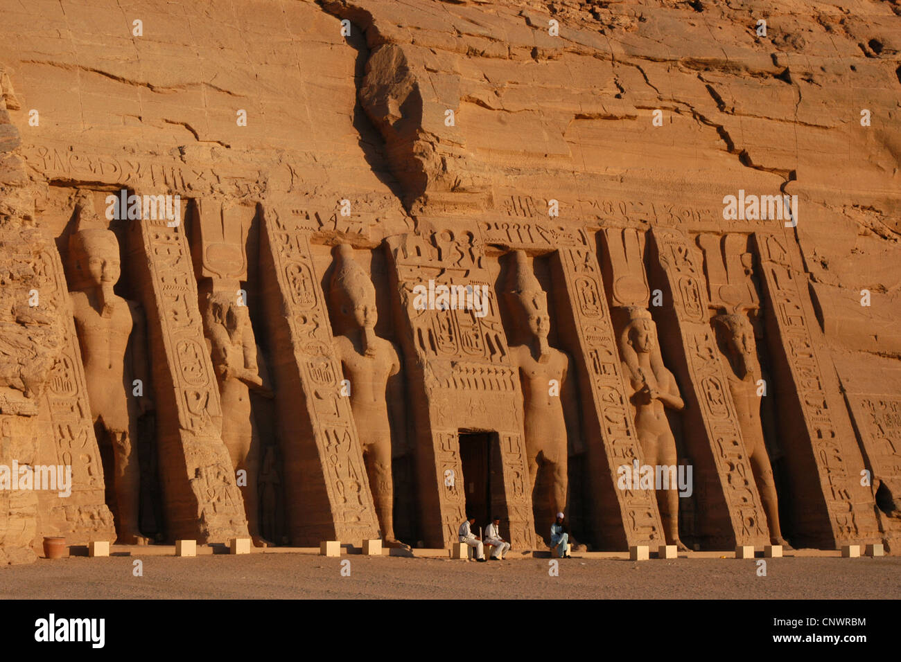 Nefertari tempio di Abu Simbel in Nubia, Egitto. Foto Stock