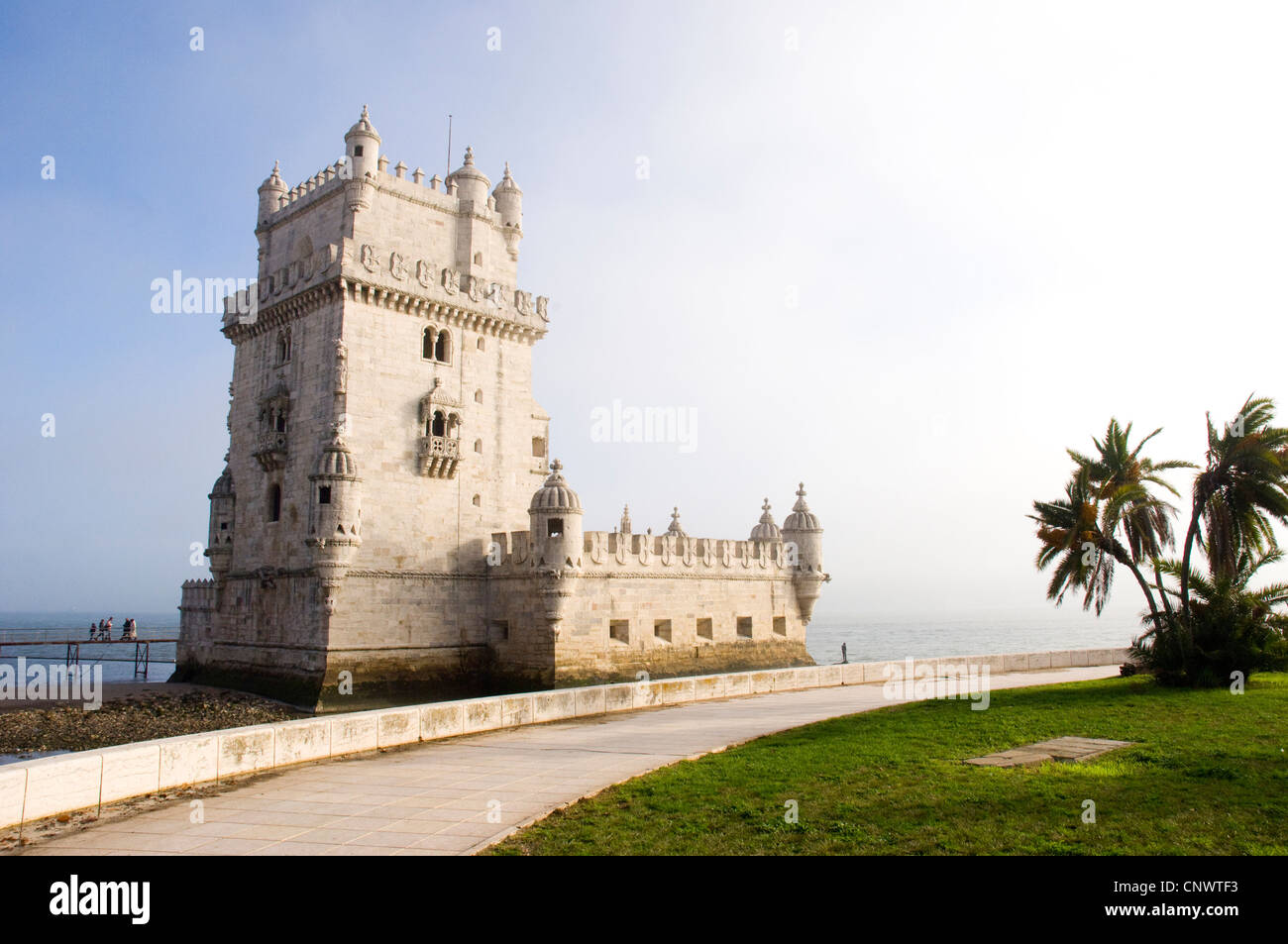 La Torre di Belem in Belem, Lisbona, Portogallo Foto Stock