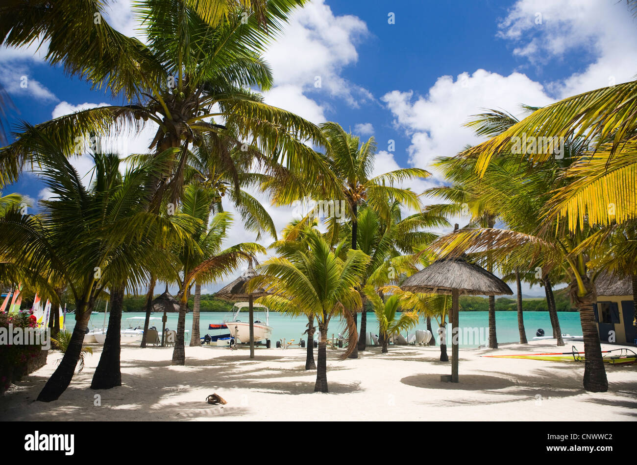 Tropical Beach in resort di lusso a Mauritius Mauritius Foto Stock