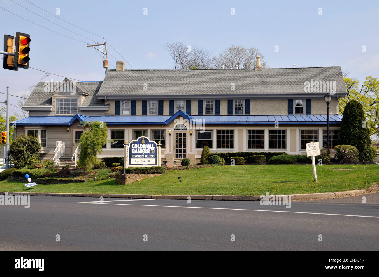 Costruzione di Coldwell Banker ,hearthside realtors, Peddler's Village entertainment center, Lahaska, CONTEA DI BUCKS, Pennsylvania, STATI UNITI D'AMERICA Foto Stock