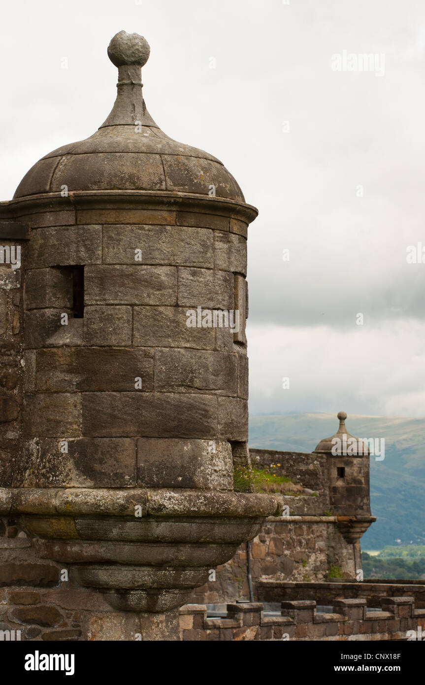 Il Castello di Stirling merlature. La Scozia. Foto Stock