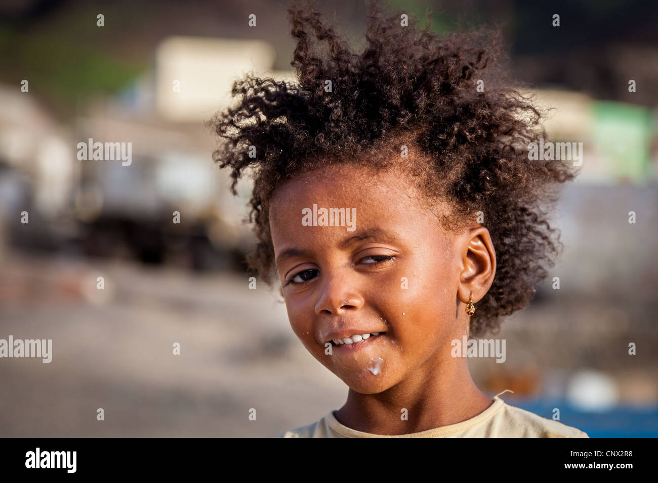 Giovane ragazza di São Vicente - Capo Verde Foto Stock