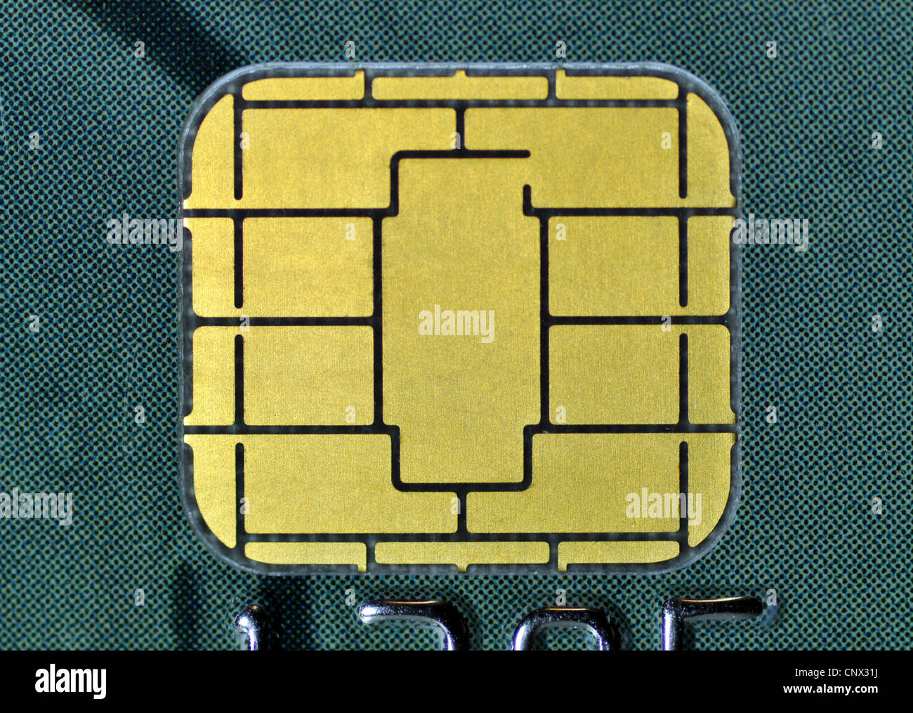 Macro attività chip card Foto Stock