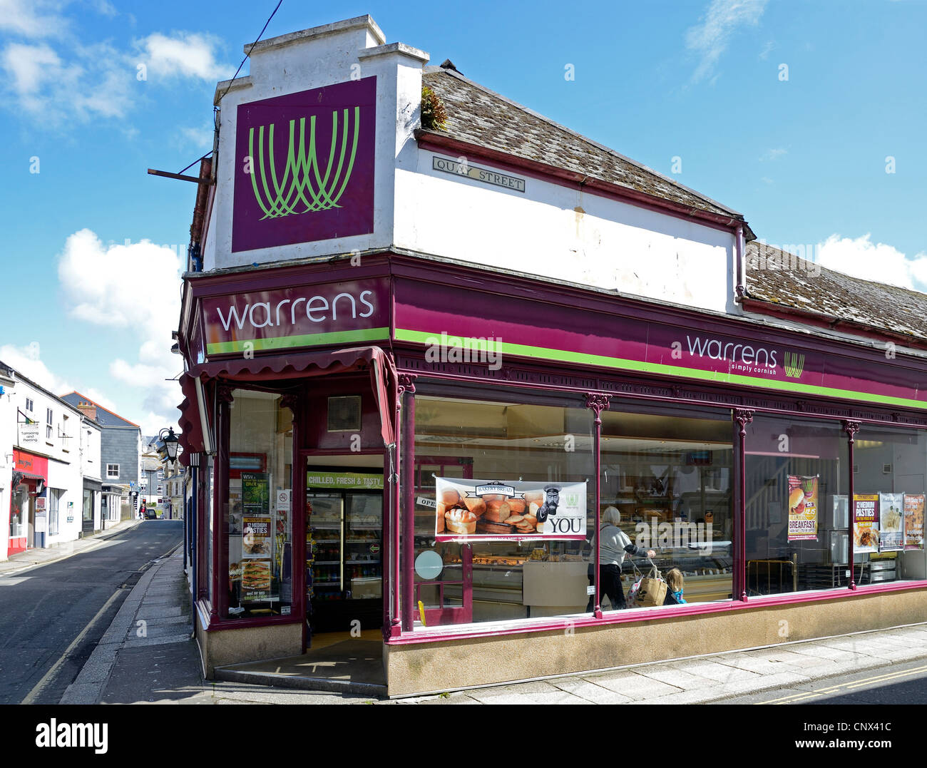 Un Warrens pasty shop in Truro, Cornwall, Regno Unito Foto Stock