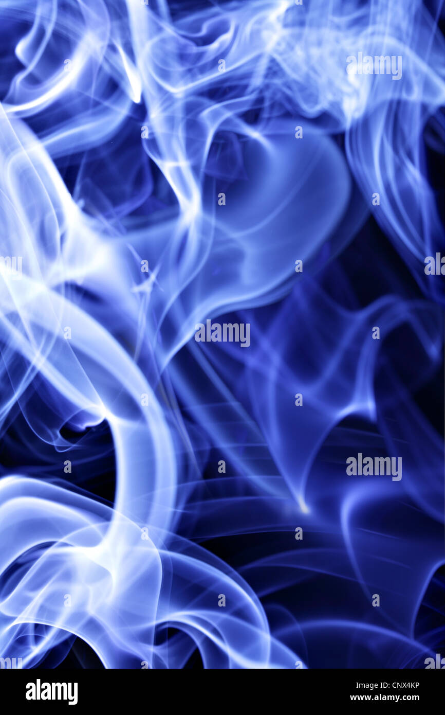 Blu fumo di tabacco, può essere utilizzato come sfondo Foto Stock