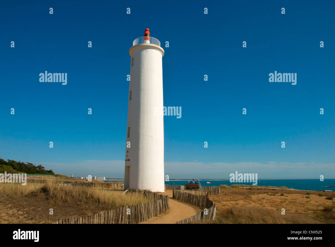 Faro "feu de Grosse Terre", Francia, Saint-Gilles-Croix-de-Vie Foto Stock