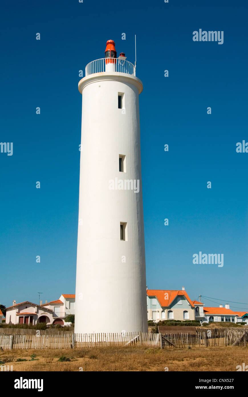 Faro "feu de Grosse Terre", Francia, Saint-Gilles-Croix-de-Vie Foto Stock