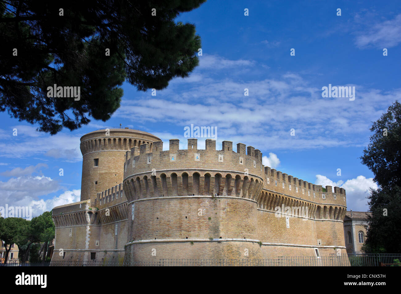 Il Castello di Giulio II di Ostia Antica. Foto Stock
