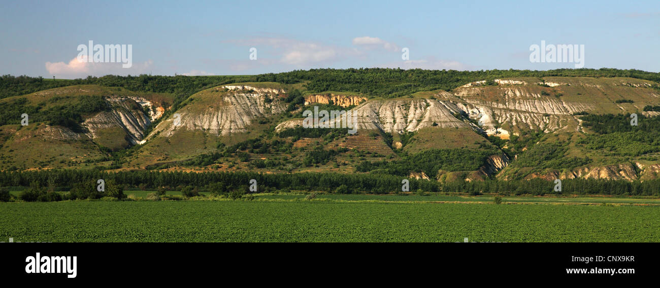 Terrazze di calcare a Muselievo, Bulgaria Foto Stock