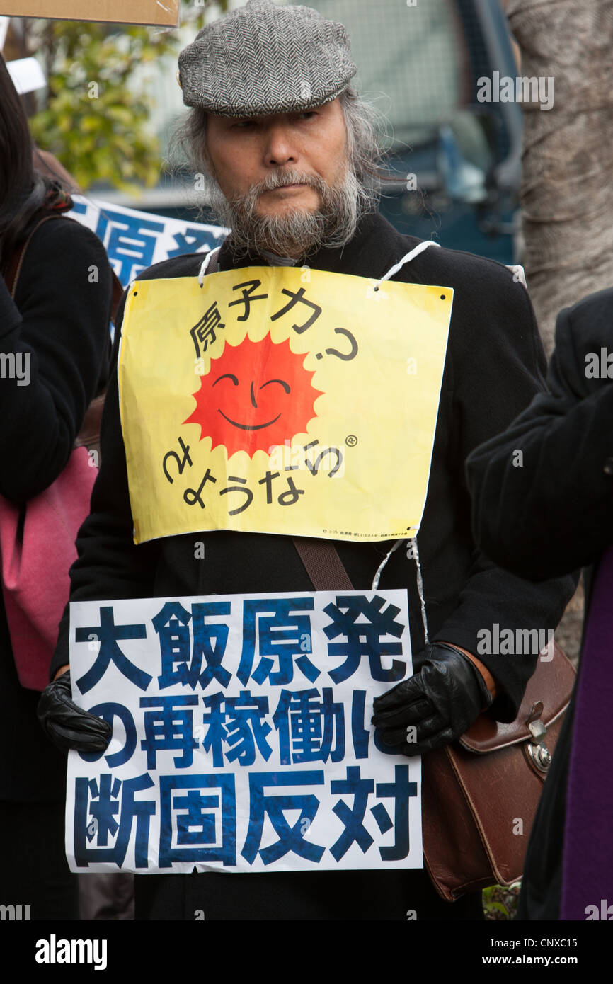 Anti-nucleare di protesta, Tokyo, Giappone, 2012. Foto Stock