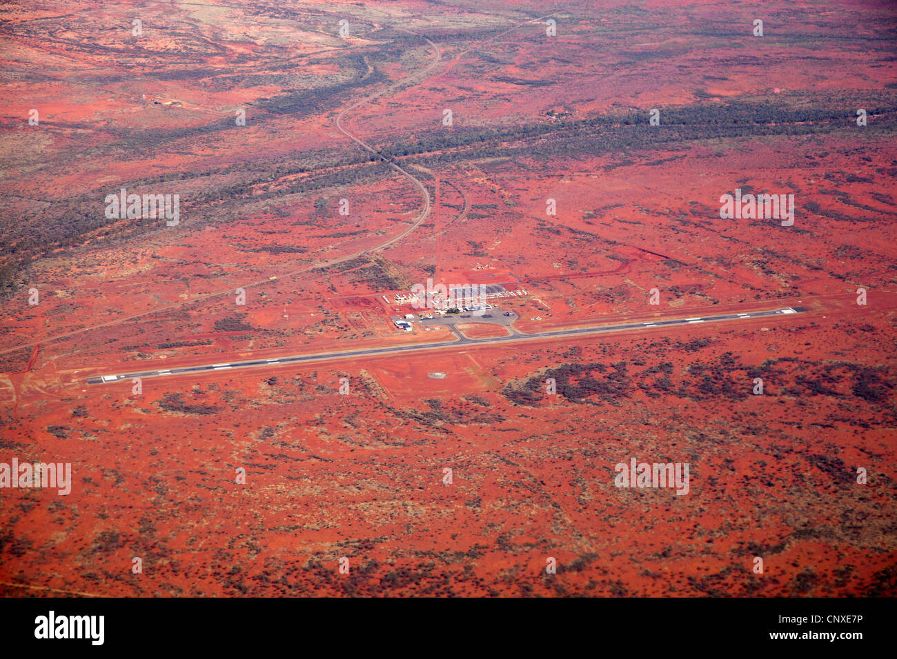 Un aeroporto remoto, Newman, il Pilbara, Australia occidentale Foto Stock