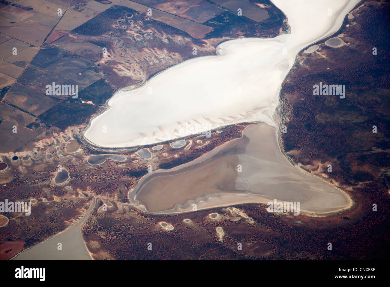 Terreni incolti, vista aerea Foto Stock