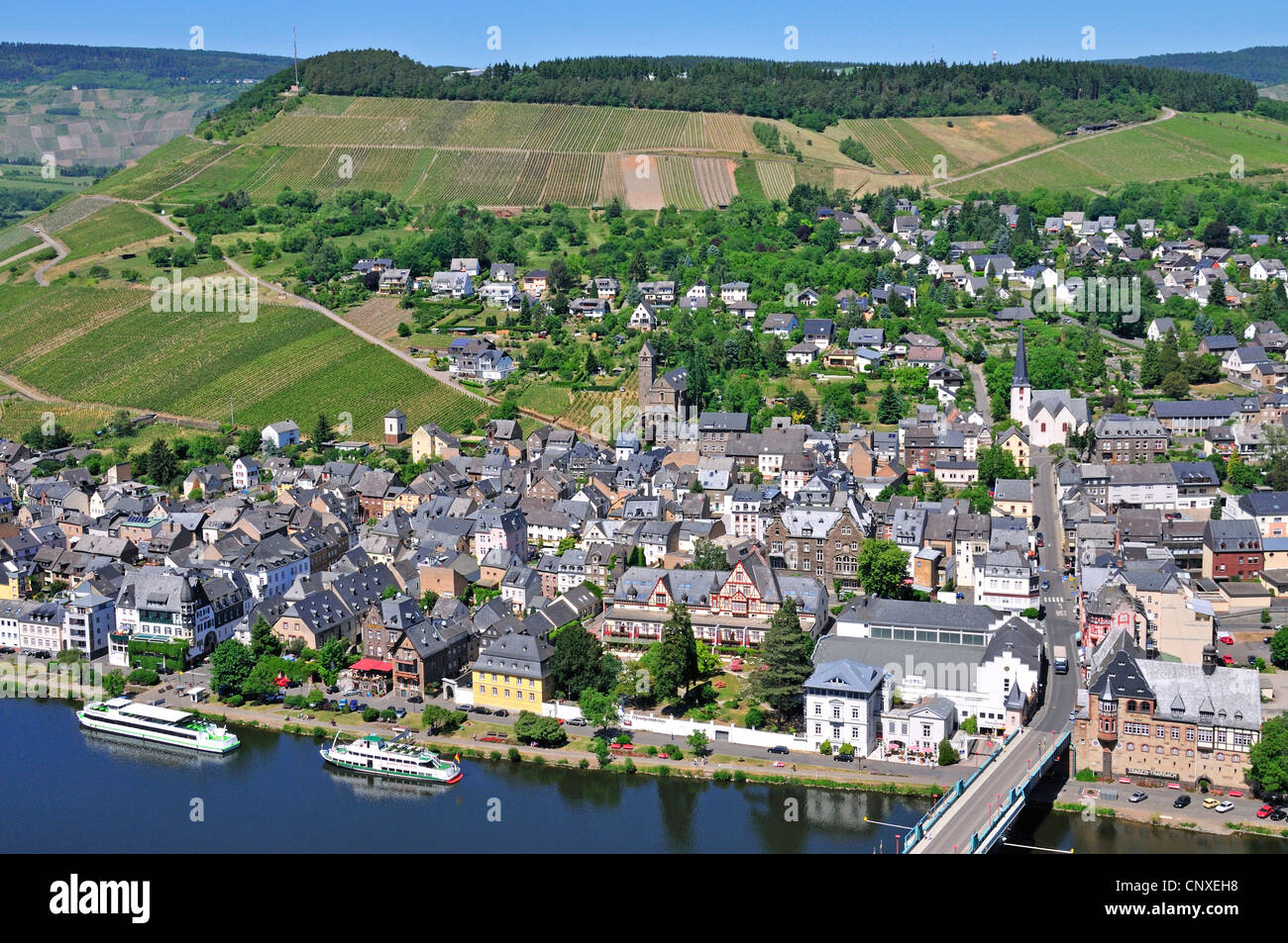 Traben-Trarbach al fiume Moselle, in Germania, in Renania Palatinato, Traben-Trarbach Foto Stock
