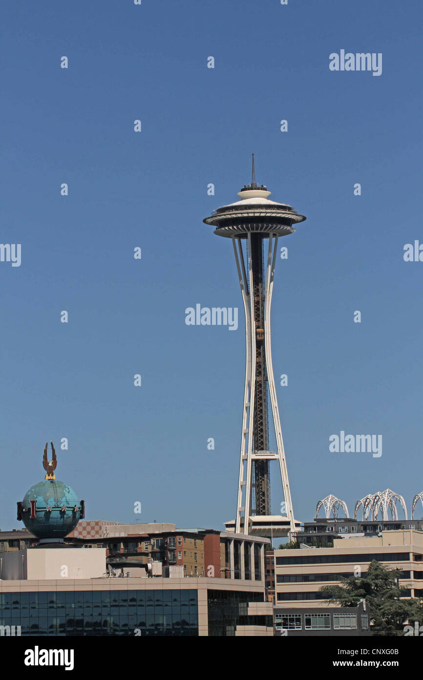 Lo Space Needle e il Seattle, Washington Foto Stock