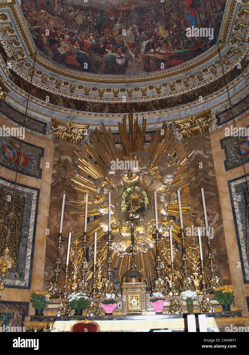 Altare di Santa Maria della Vittoria, Roma Foto Stock